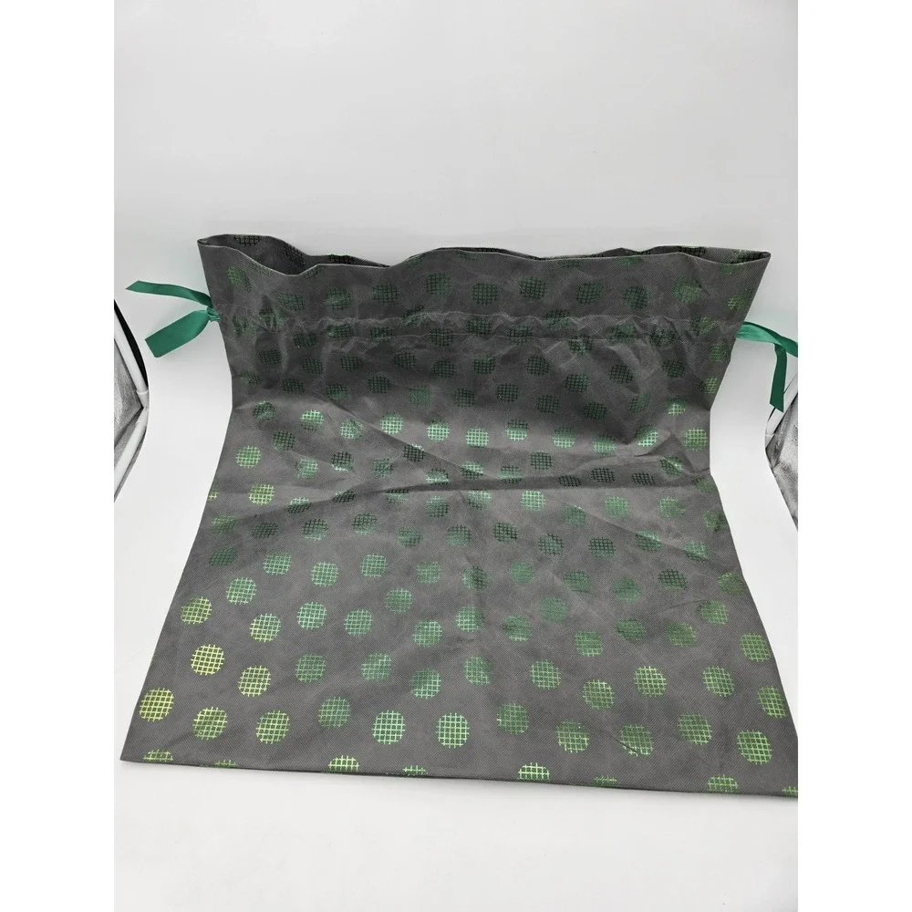 Large Amazon Gift Bag‎ Draw String Style, Gray And Green
